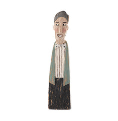 Statuetta in poliresina uomo con papillon : Statuette divertenti raffiguranti persone - 2201397