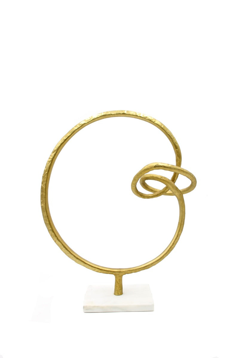Statua anello con nodo su base in marmo - 97058