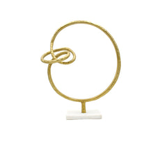 Statua anello con nodo su base in marmo - 97058