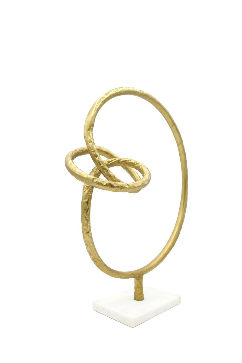 Statua anello con nodo su base in marmo - 97058