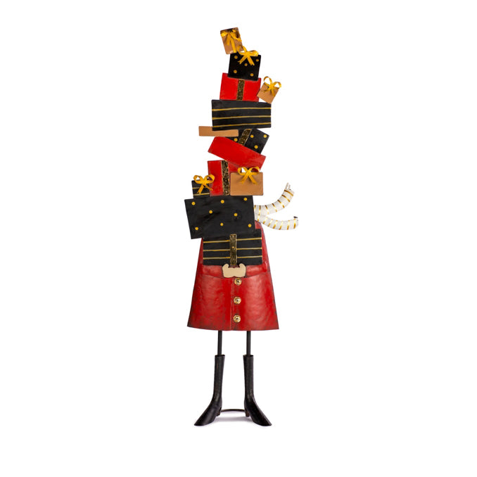 Santa Claus in Metallo con Pacchi Regalo - 1236323