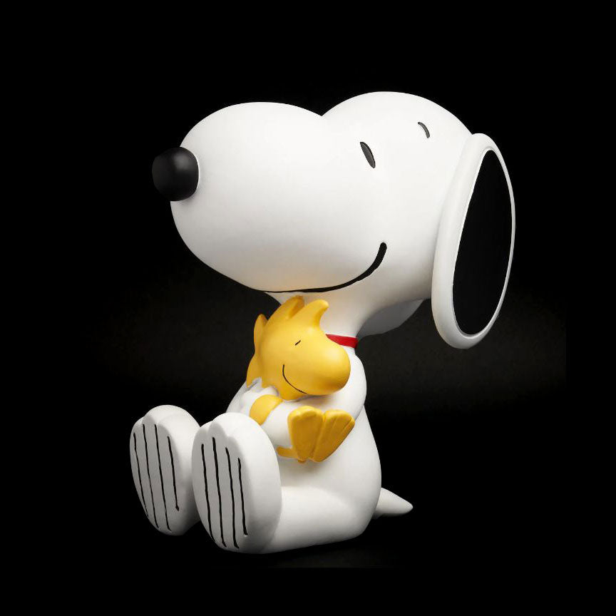 Statuetta In Poliresina Snoopy &amp; Woodstock White H25 Cm &ndash; Decorazione Peanuts - SNOO251108