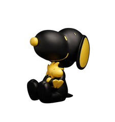 Statuetta In Poliresina Snoopy &amp; Woodstock Black H12 Cm &ndash; Decorazione Peanuts - SNOO121206