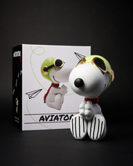 Statuetta In Poliresina Snoopy Aviator Blogo Design H12 Cm ?&ndash; Decorazione Peanuts - SNOO121207
