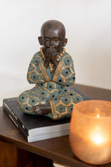 Set 3 statuette monaci zen non sento, non vedo, non parlo H21 - 11644