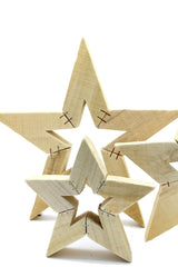 Stella Poplar in legno naturale : Decorazioni natalizie in legno naturale - CONFIG0222
