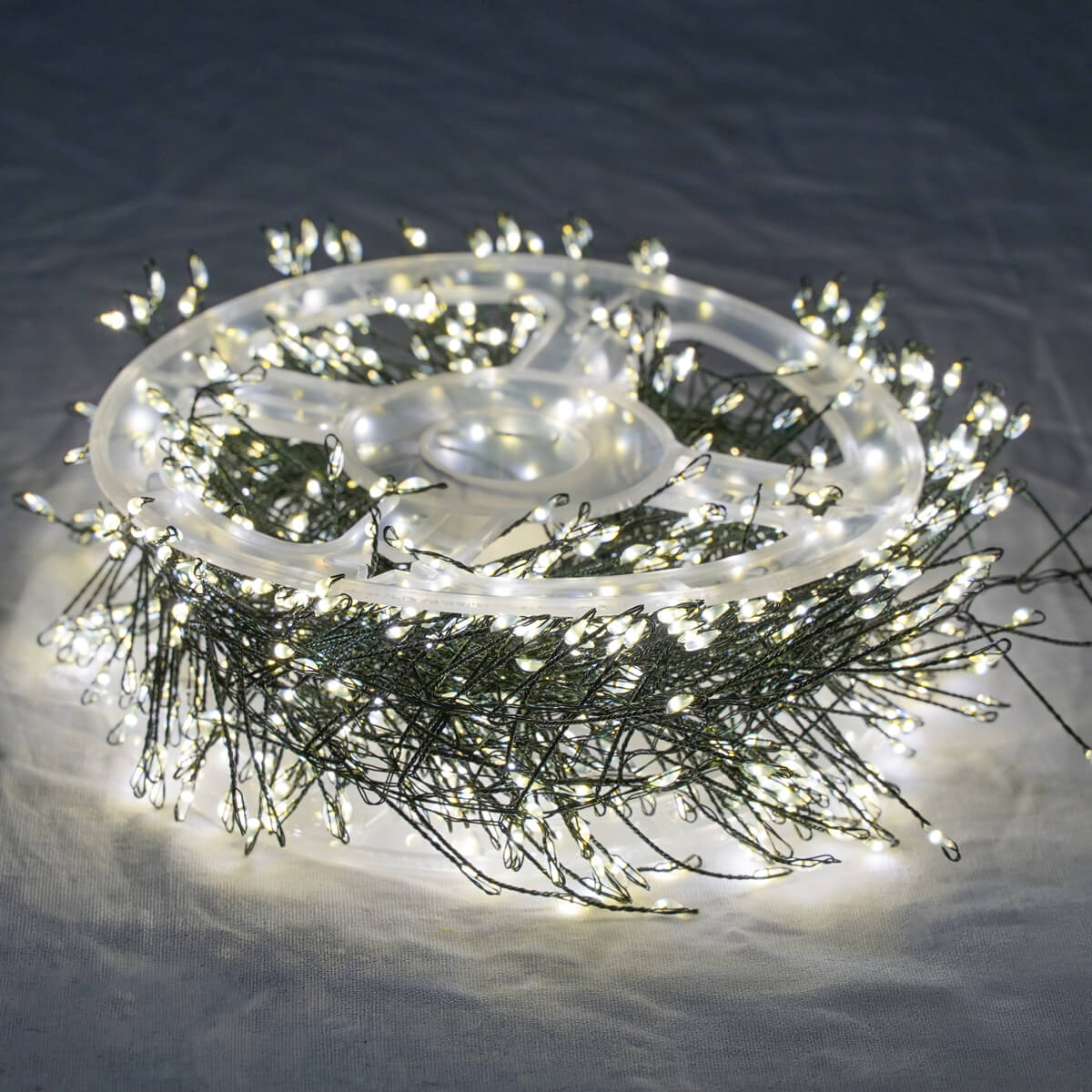 Stringa luminosa Cluster 10 m con 1000 LED bianco naturale IP44