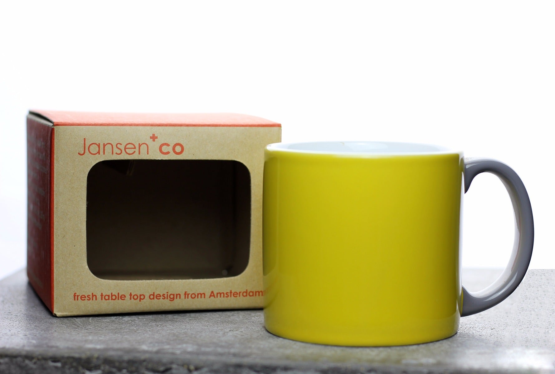 My Mug XL D8,8 H8 Yellow Handle Grey - JC1144G