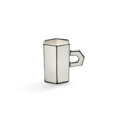 Set 2Pz. Tazzina da Caffè Lungo in Porcellana Bianco/Nero – Collezione Carte Blanche - Annebet Philips Per Serax