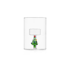 Tealight Christmas Tales Ichendorf Milano con Albero di Natale in vetro verde e palline colorate