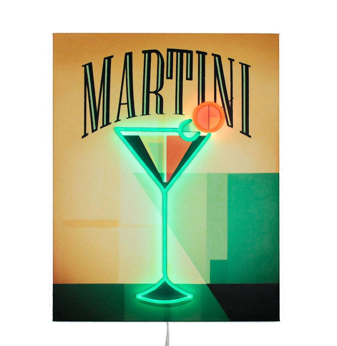 Tela Con Neon Cocktail Martini - DK-PAINT-MARTINI