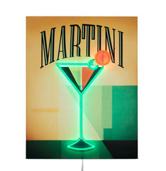 Tela Con Neon Cocktail Martini - DK-PAINT-MARTINI