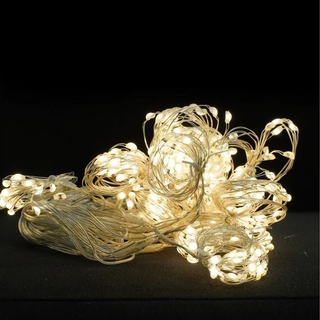 Tenda Luminosa con 500 Micro LED Bianco Caldo – Decoro Natalizio Luminoso