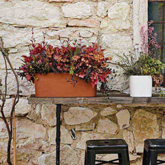PAROS - Fioriera in plastica riciclata 50X17 H19 con riserva d'acqua - TERA - CONFIG0329