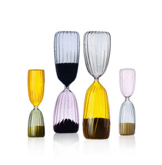 TIMES Clessidra 5 Minuti Verde/Ambra | Clessidra in Vetro Borisilicato colorato e sabbia naturale - 09367187
