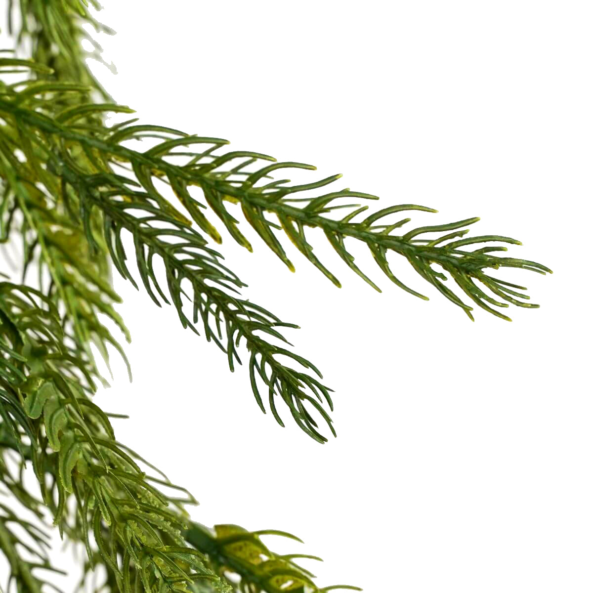 Dettaglio rami realistici in PE del tralcio natalizio di Cryptomeria