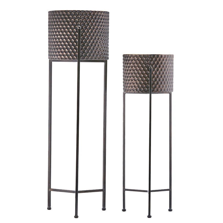 Tripode - Portavaso in Metallo su Piedistallo in Ferro  - CONFIG0426
