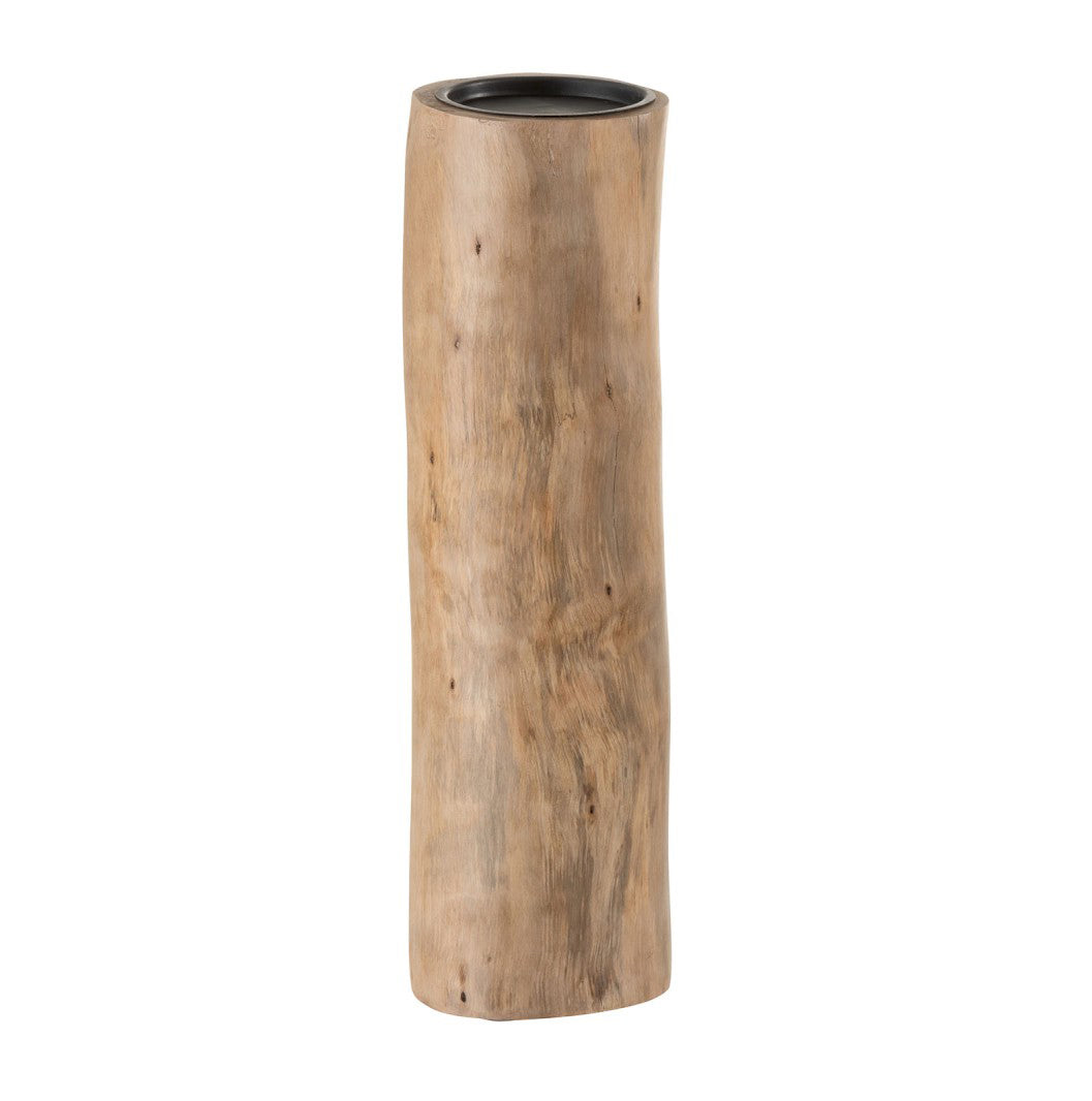 Candeliere Pilas Rotondo legno naturale L (9,5x8,5xH36) - 96378