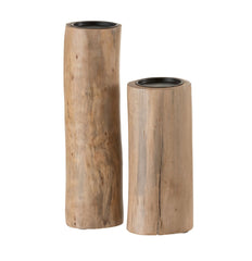 Tronco Portacandela : Portacandela di design in legno naturale - CONFIG0087