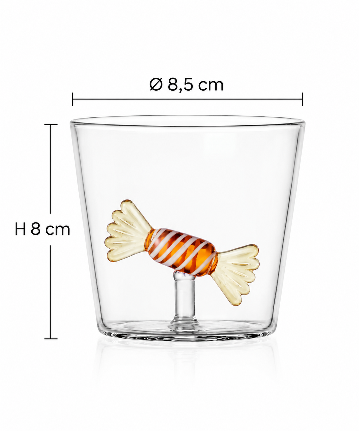 Tumbler Caramella Gialla e Ambra Sweet & Candy Ichendorf Milano H 8 Ø 8,5
