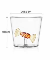 Tumbler Caramella Gialla e Ambra Sweet & Candy Ichendorf Milano H 8 Ø 8,5