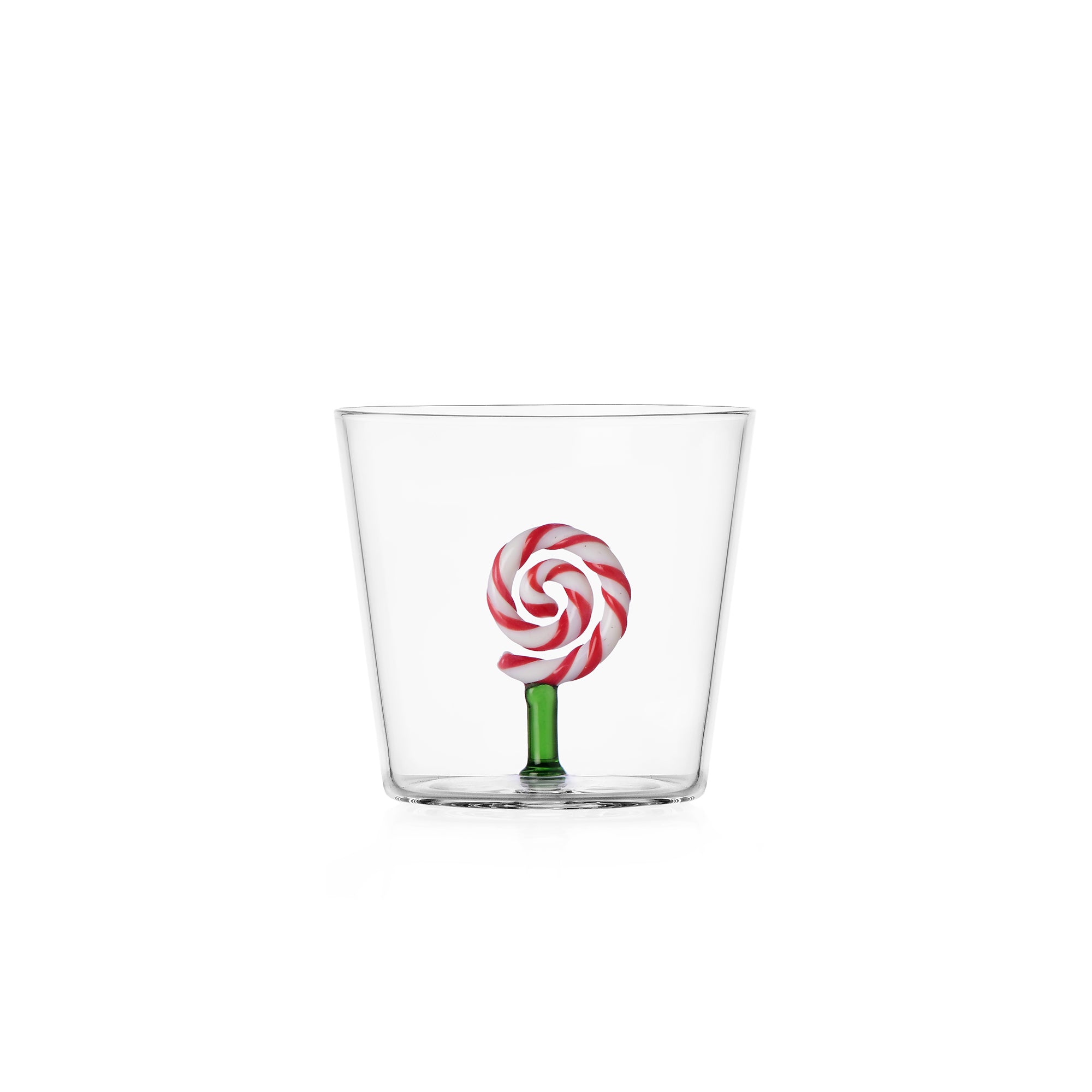 Tumbler Ichendorf Milano Sweet & Candy con lecca-lecca rosso e verde in vetro