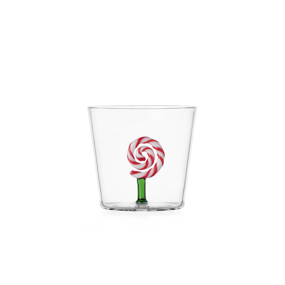 Tumbler Ichendorf Milano Sweet & Candy con lecca-lecca rosso e verde in vetro