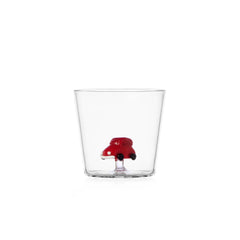 Tumbler Macchina Rossa Sweet & Candy Ichendorf Milano in vetro trasparente H8 Ø8,5 cm