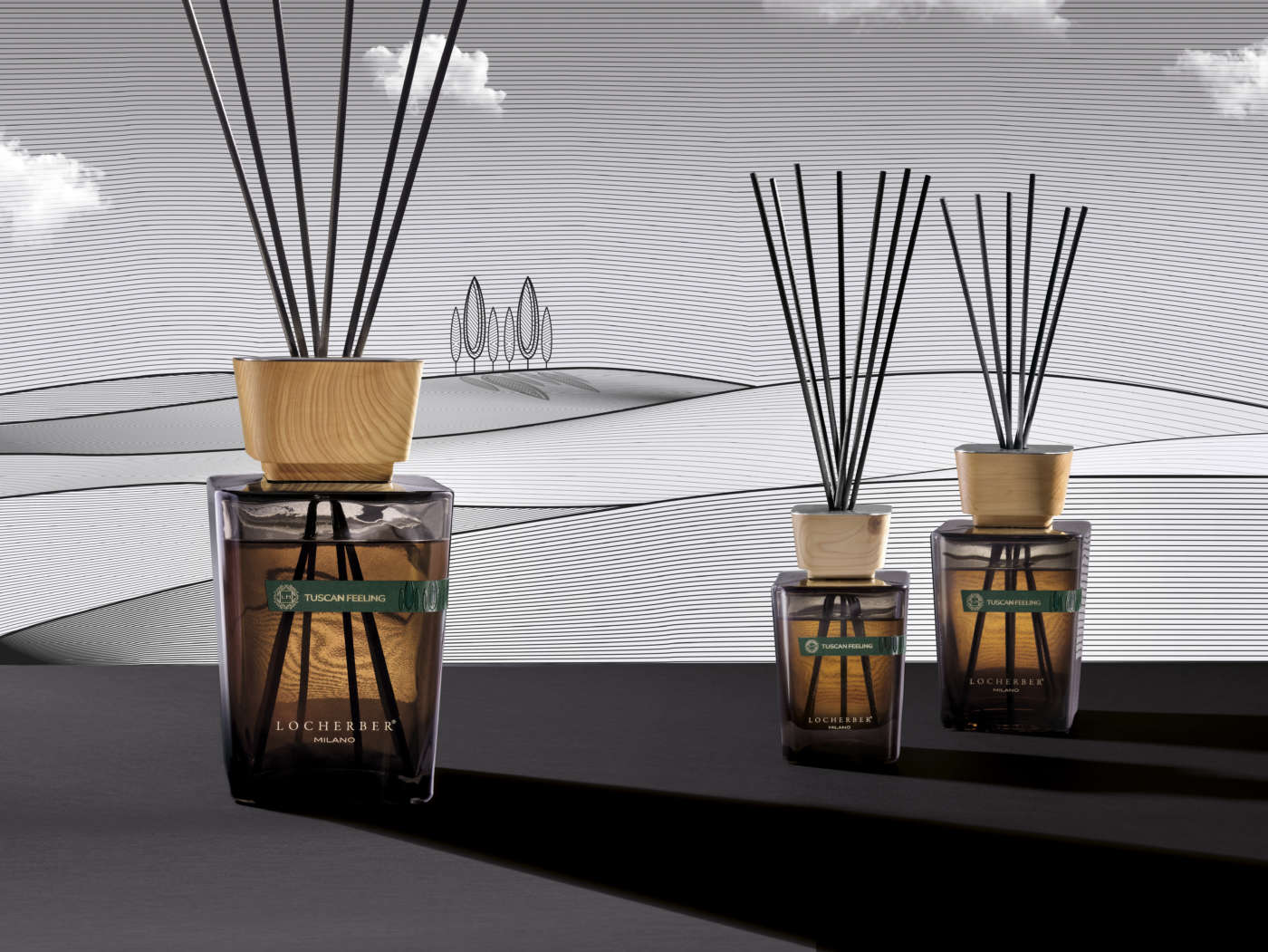 Tuscan Feeling: diffusore essenze con bastoncini Locherber Milano - CONFIG0250