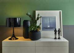 Vaso blu - verde: vasi in vetro satinato design EDG - CONFIG0096
