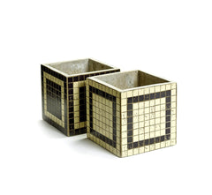 Cachepot Marie Mosaico riga H15 : vasi in cemento Serax - CONFIG0009