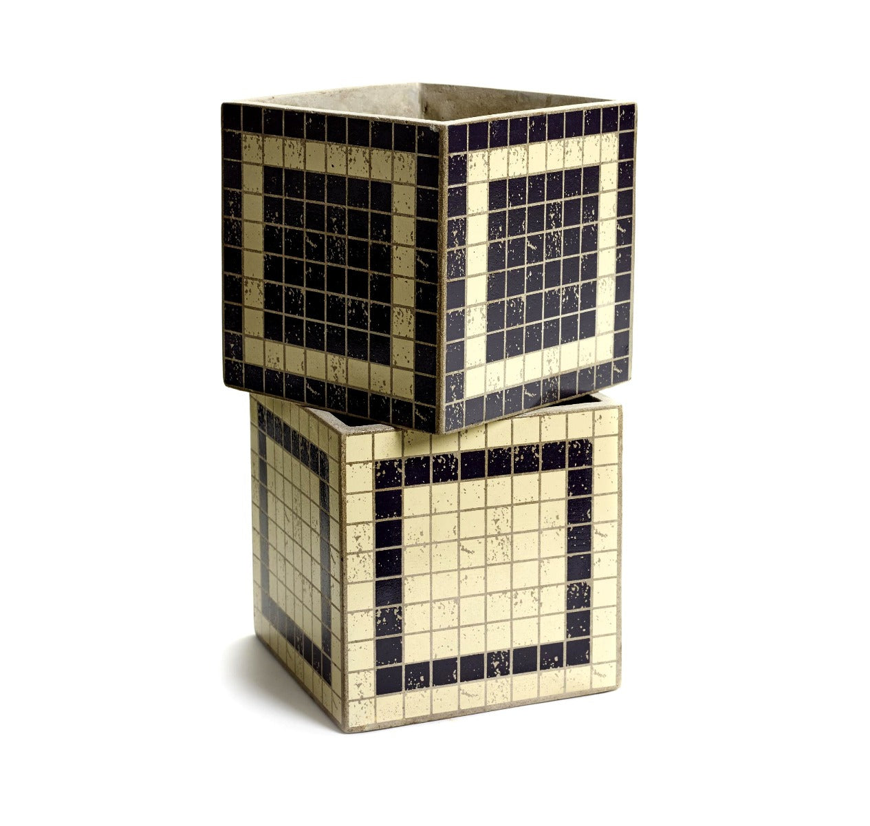 Cachepot Marie Mosaico riga H15 : vasi in cemento Serax - CONFIG0009