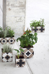 Cachepot Feeling : Set 3 vasi in cemento Serax - B7213202