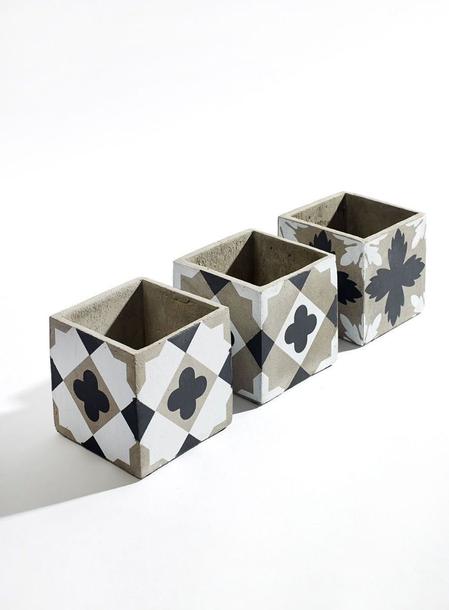 Cachepot Feeling : Set 3 vasi in cemento Serax - B7213202