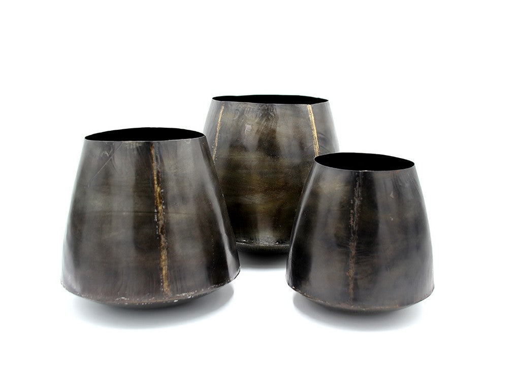 Vaso industrial: vasi metallo vintage - CONFIG0119