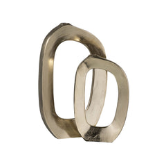 Vaso Ovale aperto Oro H40 : Vasi di design in metallo - CONFIG0126