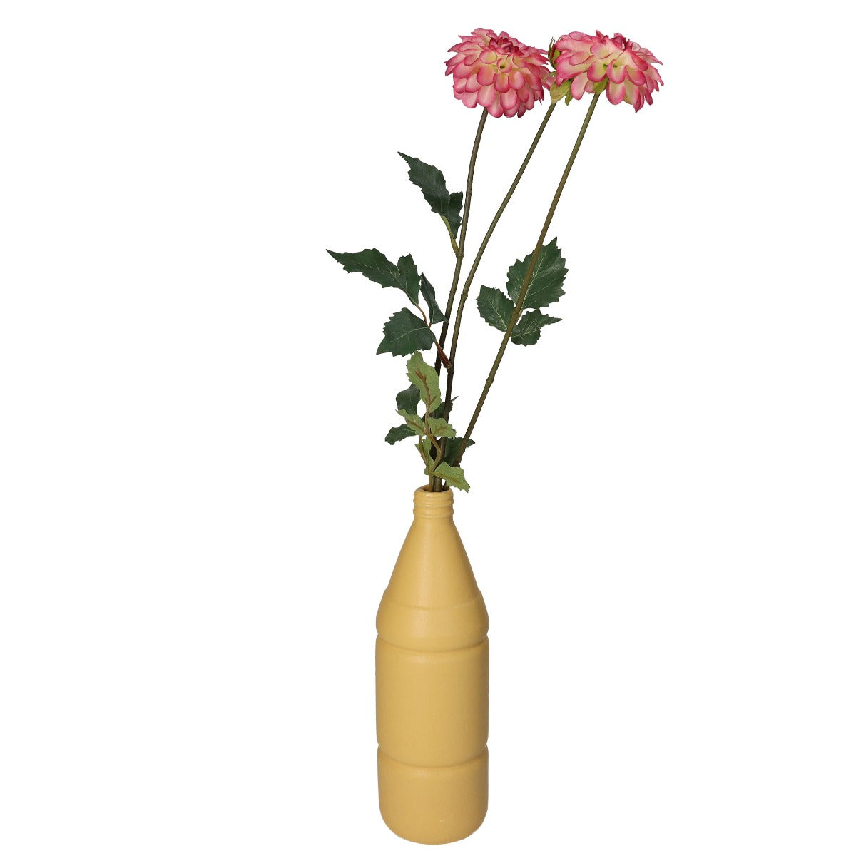 Vaso Bottiglia Detersivo in Ceramica Color Giallo H26 Cm - XET-9460