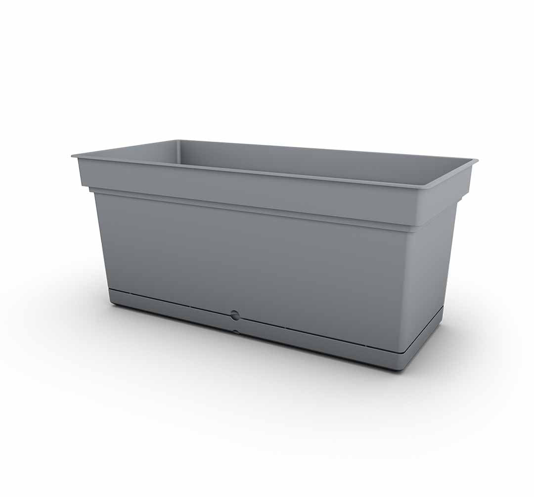 Fioriera rettangolare Aqua 100 Grigio Teraplast - 28109098414