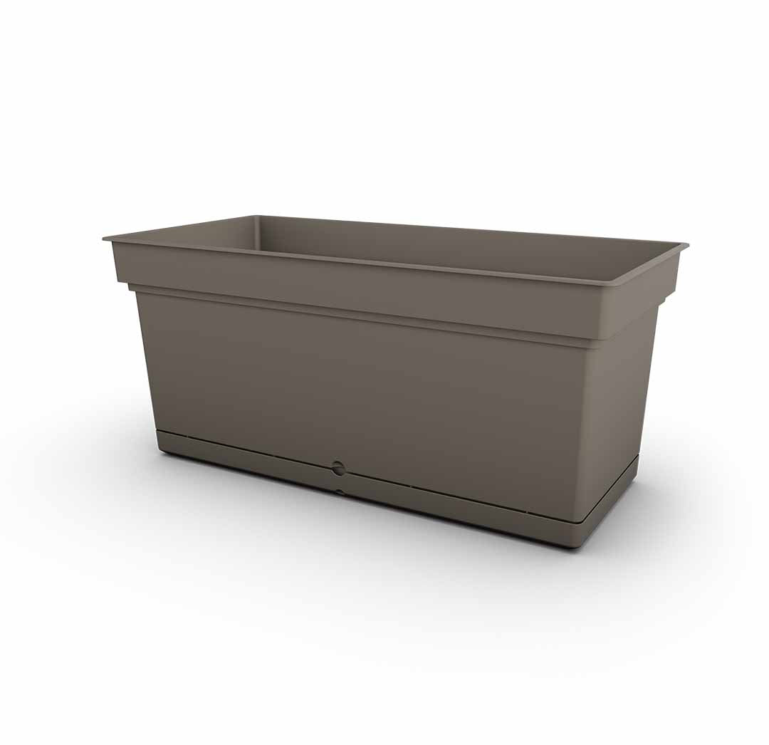 Fioriera rettangolare Aqua 100 Marrone Teraplast - 28109098406
