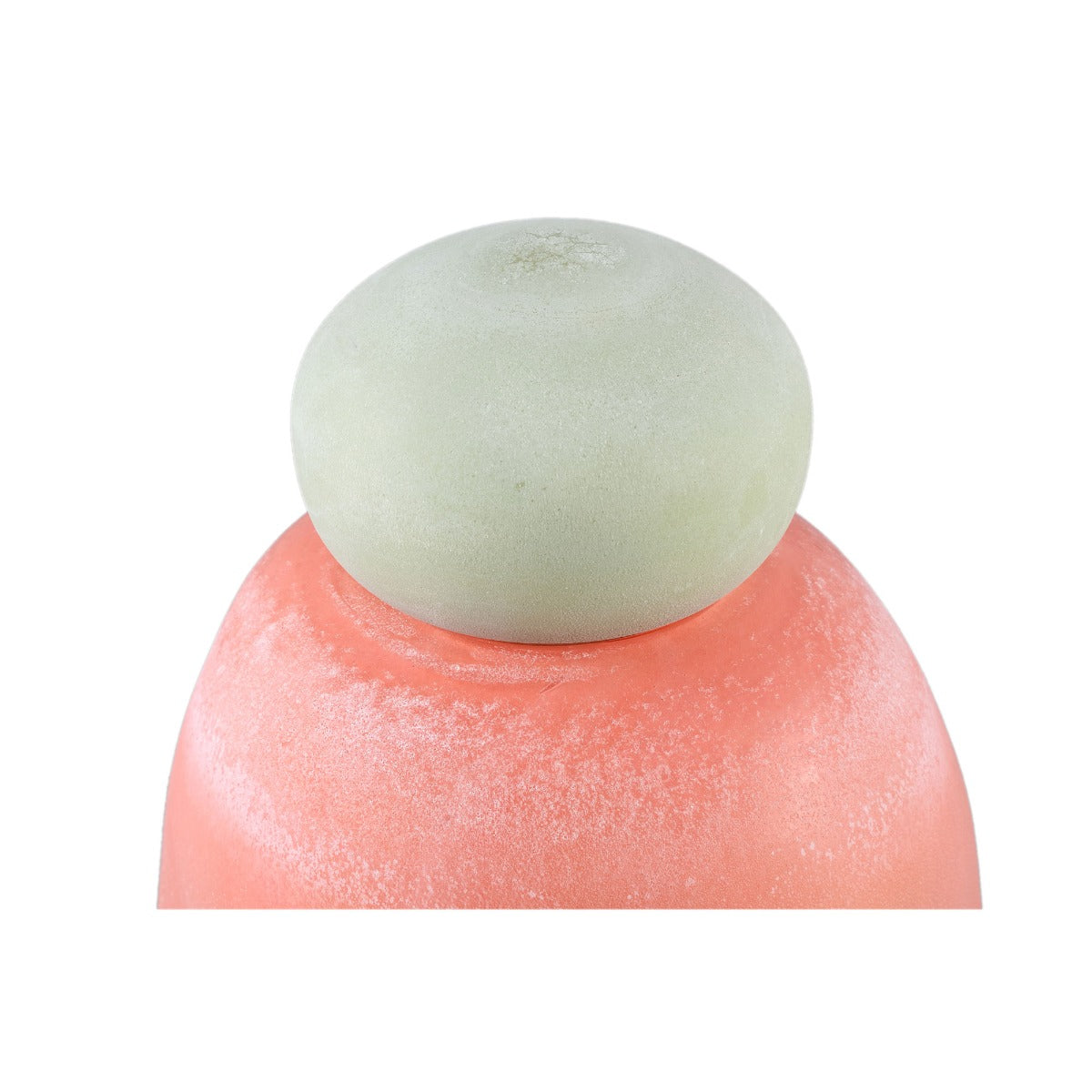 Vaso Karlie Arancione con Tappo Verde in Vetro Opaco | Vasi di Design in Vetro Colorato - 721818