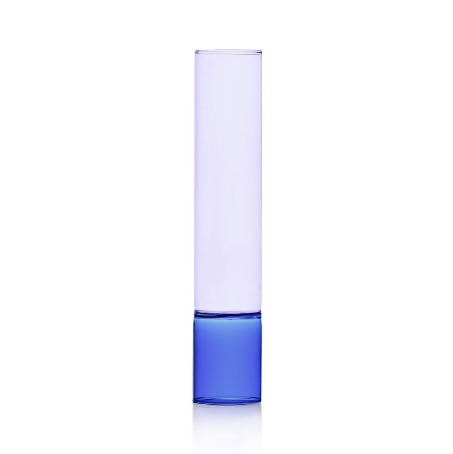 Vaso Bamboo colore Viola - Blu H35 | Vasi in Vetro Ichendorf Milano - 09367199
