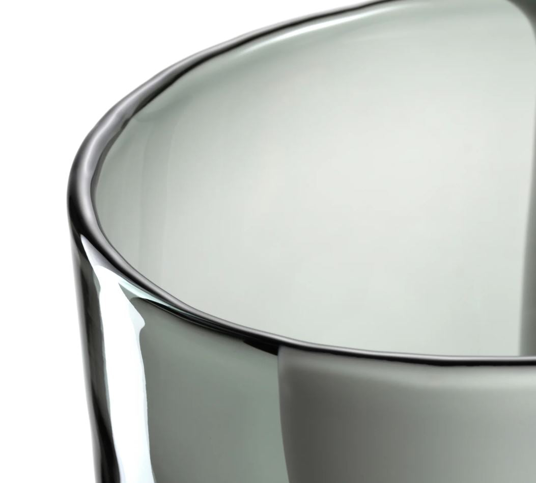 Vaso in Vetro Banda Nera H26 D23 – Stile ed Eleganza per Ogni Ambiente