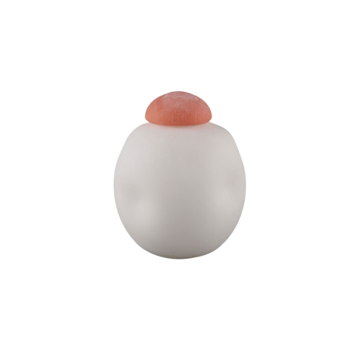 Vaso Karlie Bianco con Tappo Arancione in Vetro Opaco | Vasi di Design in Vetro Colorato - 721821