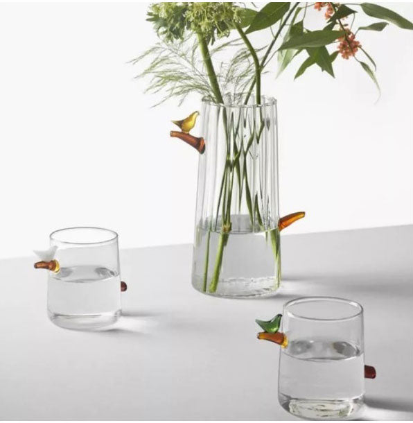 BIRDS Vaso Uccellino Ambra | Vasi in vetro Design Ichendorf Milano - 09352306