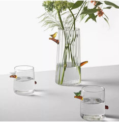 BIRDS Vaso Uccellino Ambra | Vasi in vetro Design Ichendorf Milano - 09352306