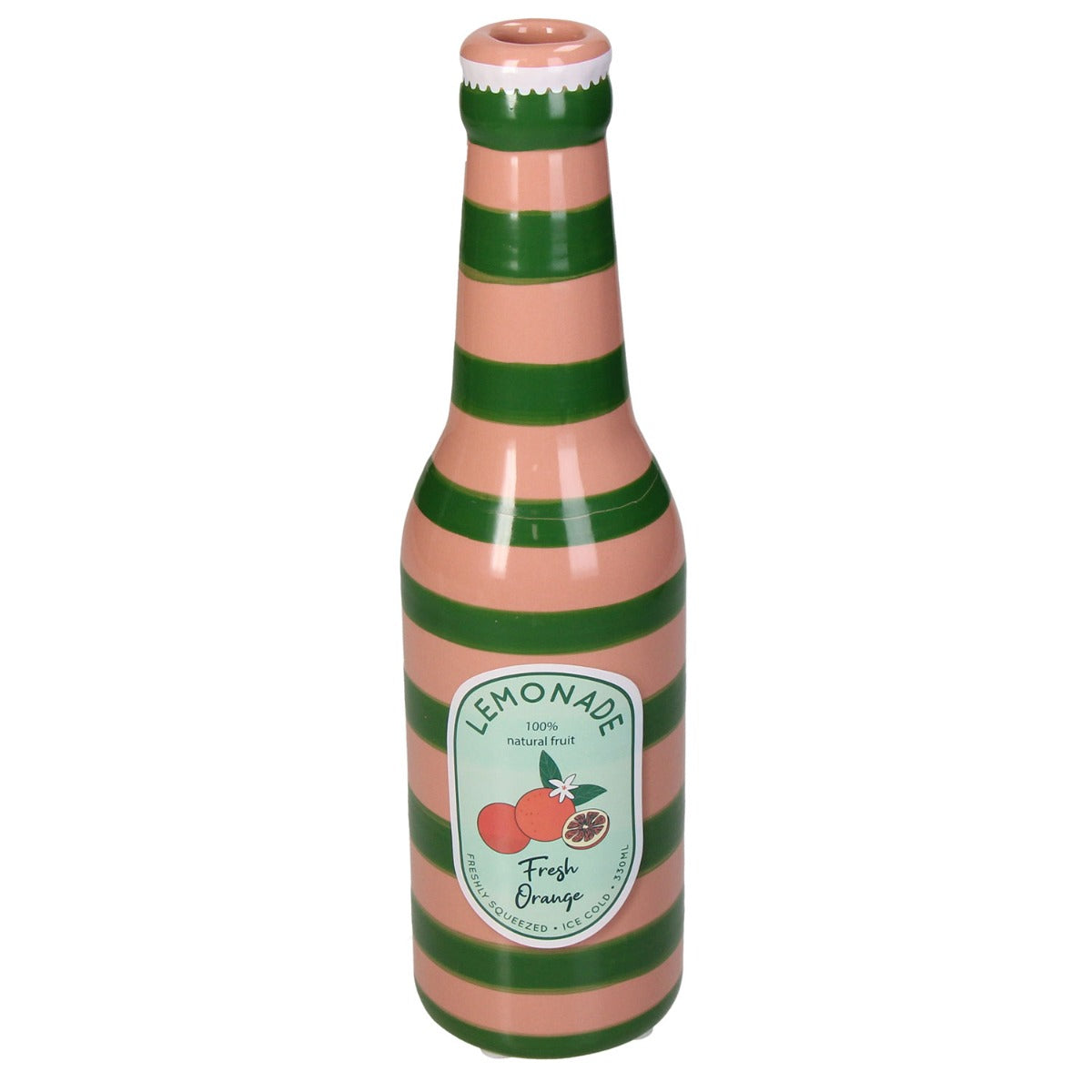Vaso Bottiglia Aranciata in Ceramica H24 X D6,5 Cm - KAL-4130