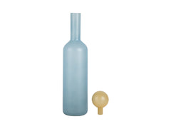 Present Time - Vaso Alegre in Vetro Blu con Tappo Giallo H52,50 CM - PT4267LB