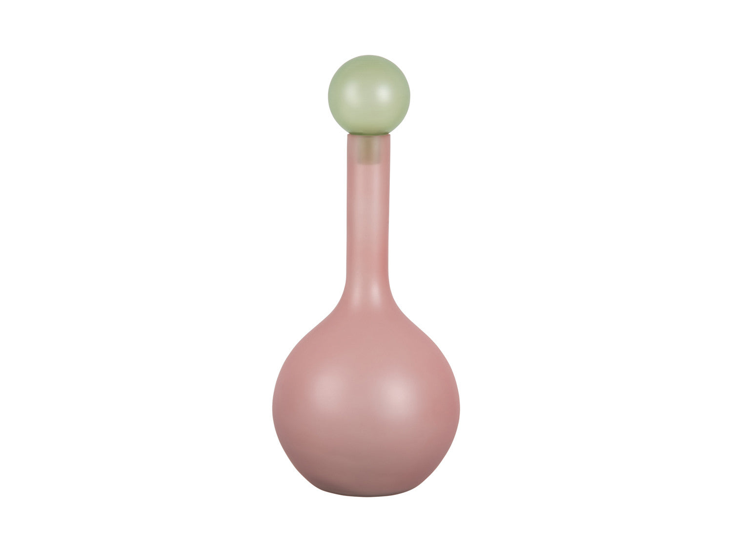 Present Time - Vaso Alegre in Vetro Rosa con Tappo Verde H34 CM - PT4265LP