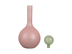 Present Time - Vaso Alegre in Vetro Rosa con Tappo Verde H34 CM - PT4265LP