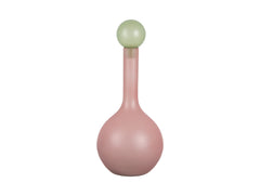 Present Time - Vaso Alegre in Vetro Rosa con Tappo Verde H34 CM - PT4265LP